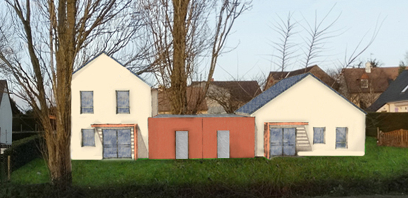 Visuel architecte pavillons Mayenne Habitat à St Loup du Dorat