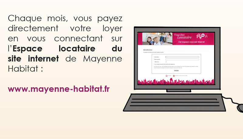 Mode de paiement du loyer Mayenne Habitat  - Paiement en ligne