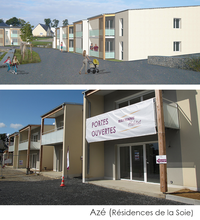 Construction immeuble Mayenne Habitat à Azé 2017