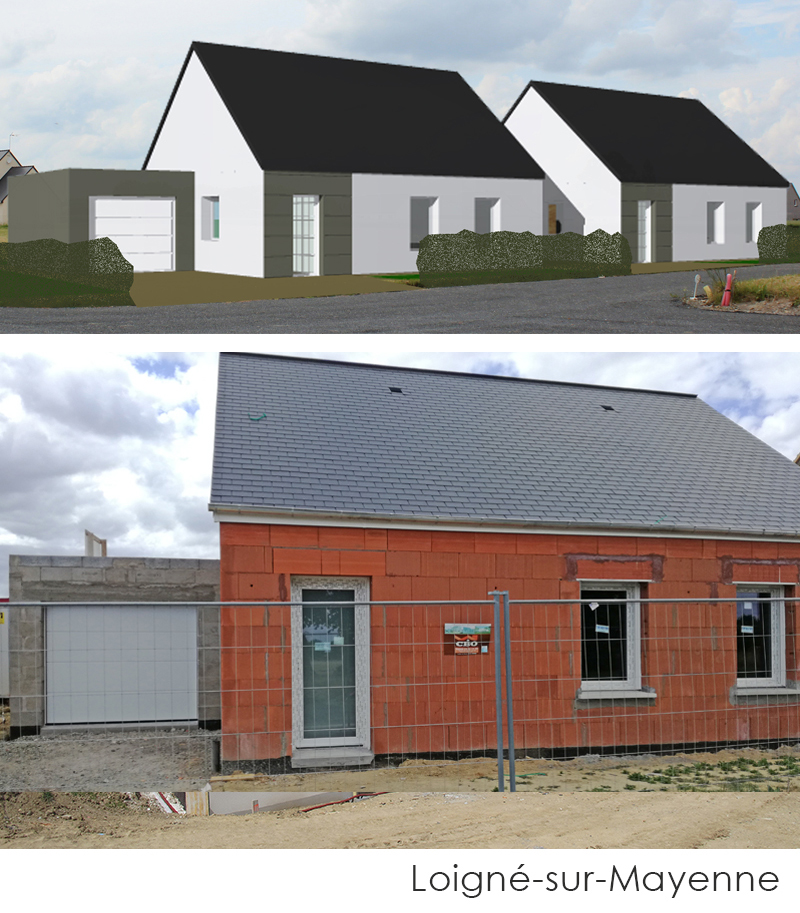 Construction pavillons Mayenne habitat à Loigné sur Mayenne 2017