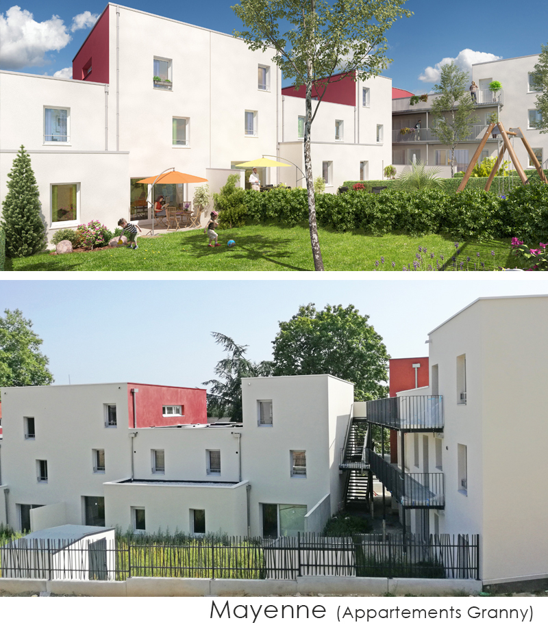 Construction immeuble Mayenne Habitat à Mayenne quartier du Pommier 2017