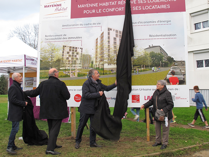 Lancement travaux quartier St Nicolas a Laval - Mayenne Habitat - 2018 - 1