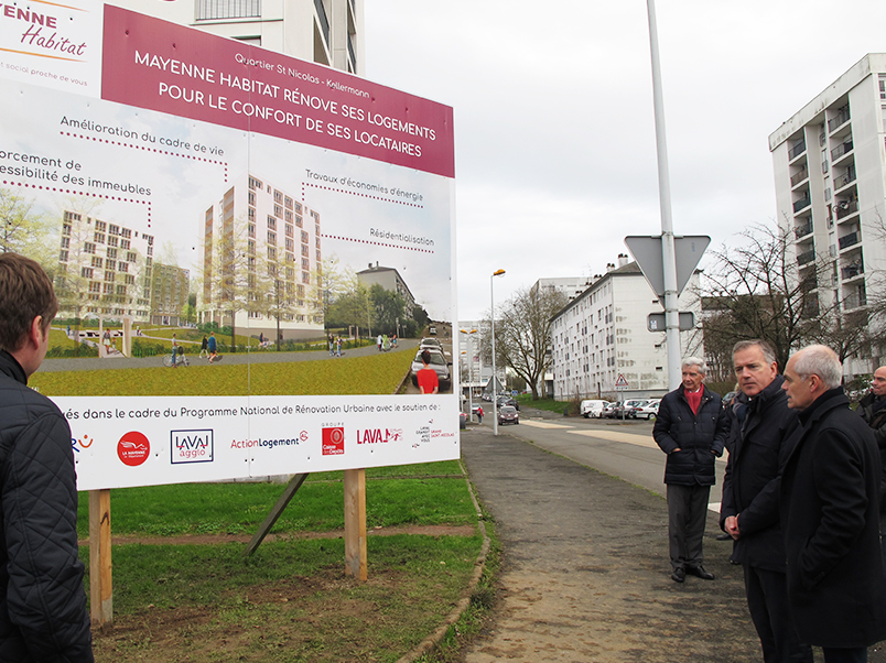 Lancement travaux quartier St Nicolas a Laval - Mayenne Habitat - 2018 - 2