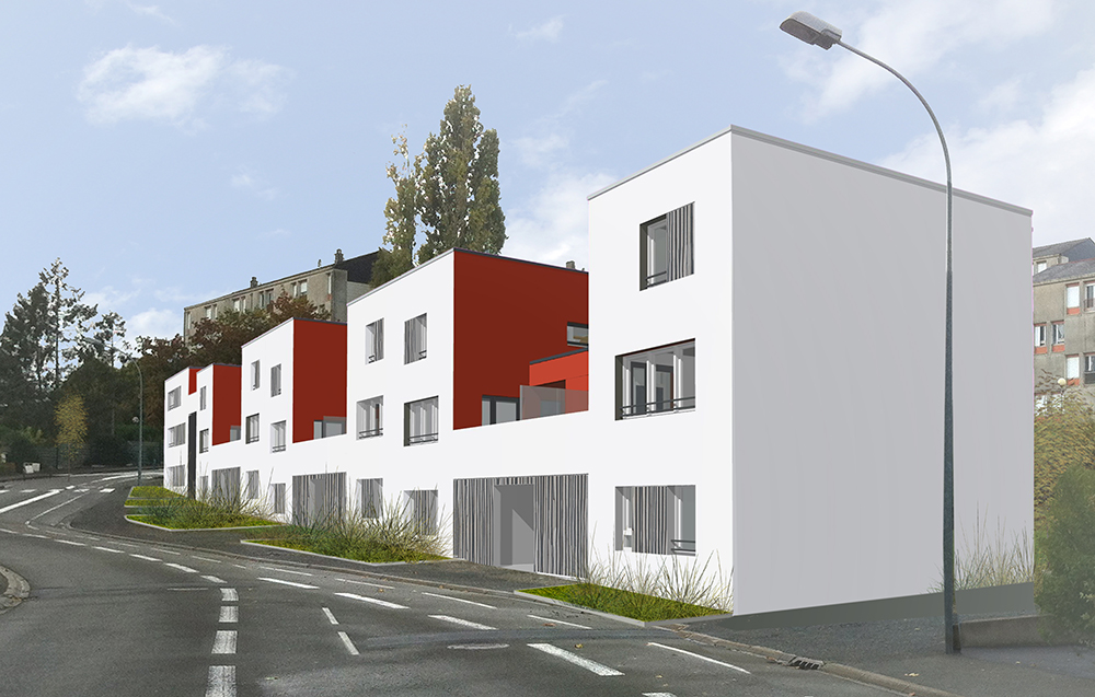 Construction de logements sociaux collectifs Pommier à Mayenne