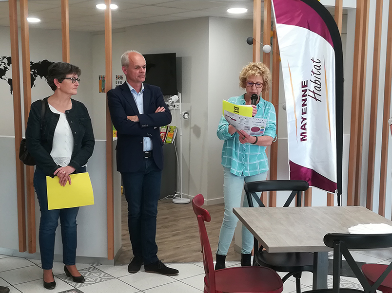 Point presse foyer nymphéa Mayenne Habitat à Evron - mai 2019