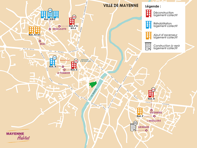 Projets de Mayenne Habitat - ville de Mayenne