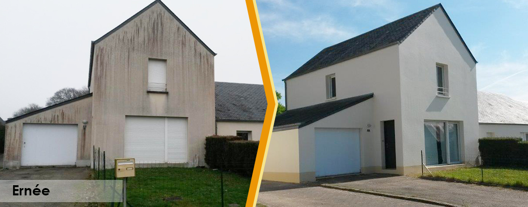 réfection facade logements Mayenne habitat Ernee - juin 2017