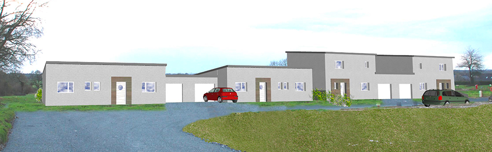 Vue 3D du projet de construction Mayenne Habitat à Cossé le Vivien - Lot de l'Erable IV